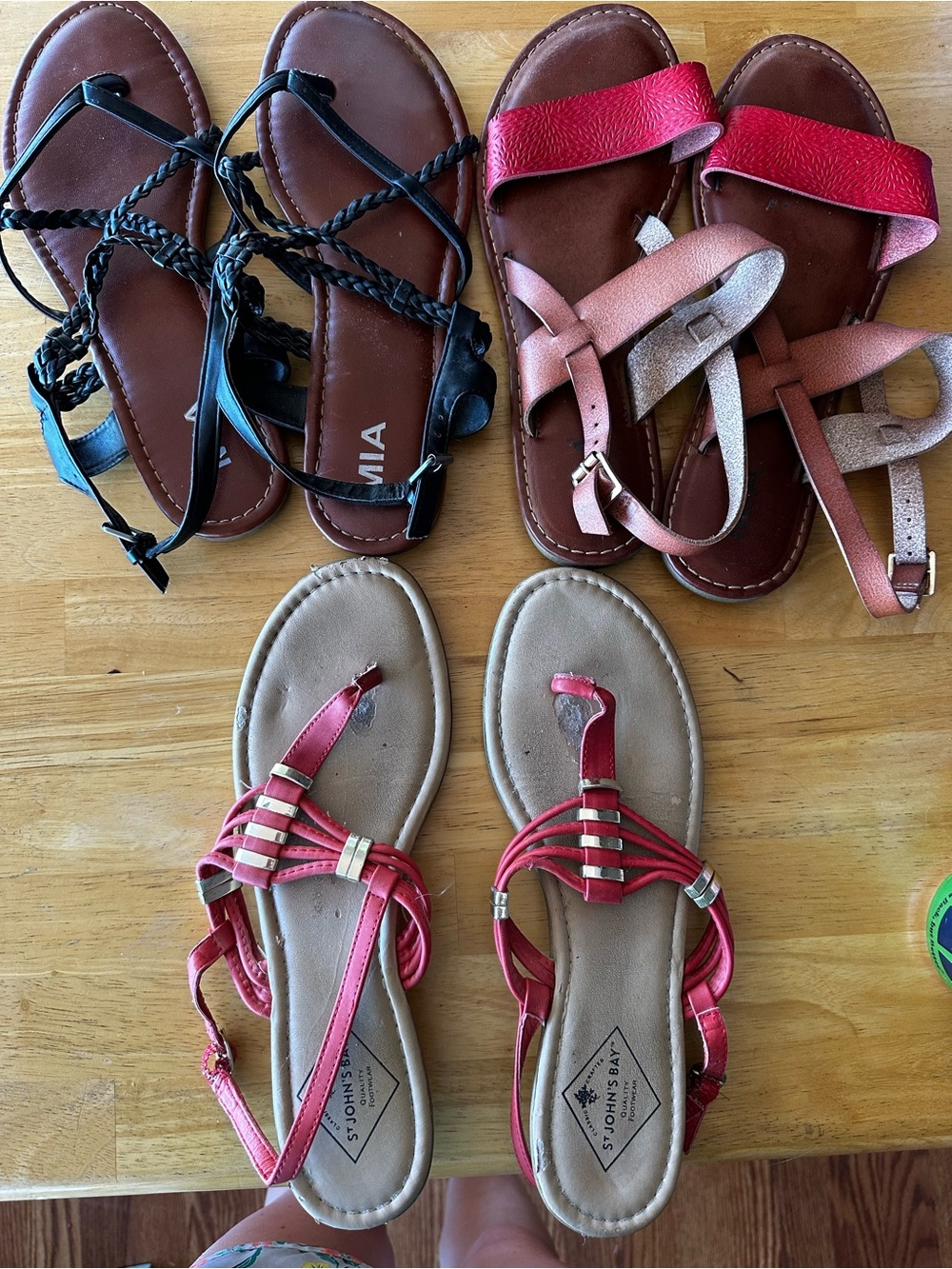 Red Strappy Sandals